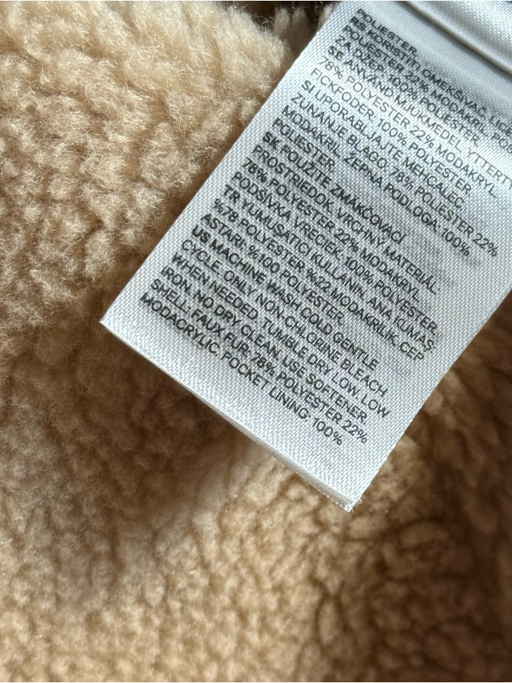 H&M Tan Brown Sherpa-lined Aviator Jacket - Picture 7 of 7